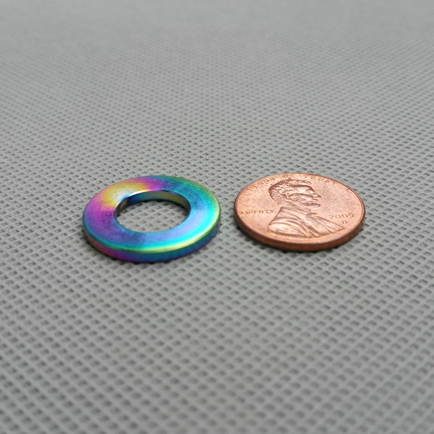 

1Pack Flat Ti Screw Washer M5 M6 M8 M10 O Ring Titanium Gasket Ti Gold and Multiple Color Titanium Screw Washers Ti Fastenersr