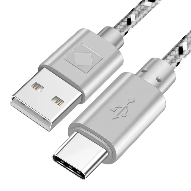 Кабель USB C для телефона type C, кабель USB для зарядки и синхронизации данных для samsung S9 S8 NOT9 8 huawei P30pro Xiaomi9 type C, кабель USB для зарядного устройства - Цвет: Белый