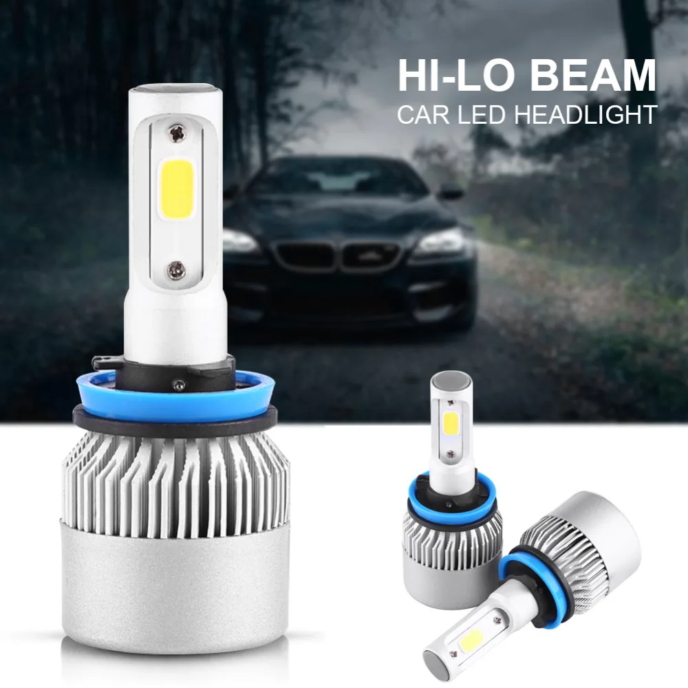 

S2 72W 8000lm Car LED Headlight COB Headlight Car LED Headlamp DRL Fog Lamp Bulbs (H8/H9/H10) Car-Styling