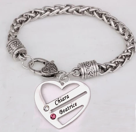 

Customized Bracelets Vintage Jewelry Names & Birthstones can Custom Anniversary Valentine's Day Gift Can Drop Shipping YP3053