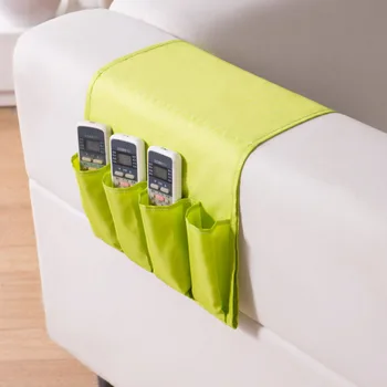 

Sofa Chair Arm Rest Hanging Storage Bag For TV Remote Control Holder Organizer 4 Pockets Mobile Phones Magazine Storage Pouch