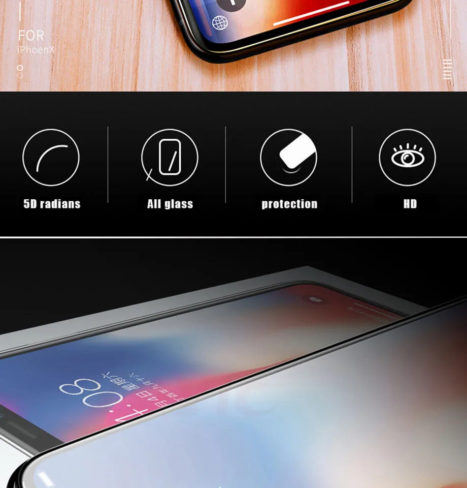 D2 For iphone 6 glass  for iphone 6s glass for iphone 7 glass for iphone 7 plus glassf for iphone 8 glass for iphone 8 plus glass for iphone x glass for iphone 5 glass for iphone 5s screen protector tempered glass