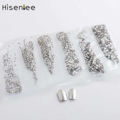 ss3 ss4 ss5 ss6 ss8 ss10 Small Sizes all 1728pcs Nails Art Crystal Glass Rhinestones For Nails 3D Nail Art Decoration Gems - Цвет: mine black