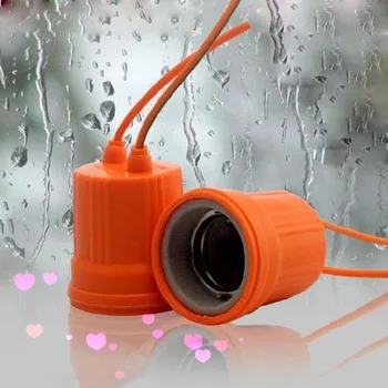 

5pcs E27 Ceramic Waterproof Lighting Accessories Lamp Bases Explosion-proof Safety Screw E27 with Line Lamp Holder