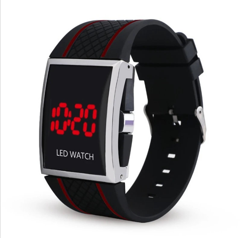 Reloj Digital Led para hombre y mujer, pulsera deportiva informal de silicona, color blanco y novedad|Relojes para parejas| - AliExpress