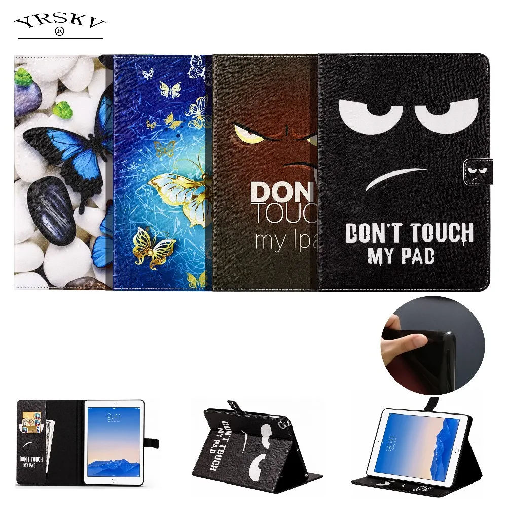 

Case for iPad 9.7 inch 2017/2018 release 6th YRSKV magnet Smart sleep wake up Painted pattern Cover PU Leather + TPU soft shell