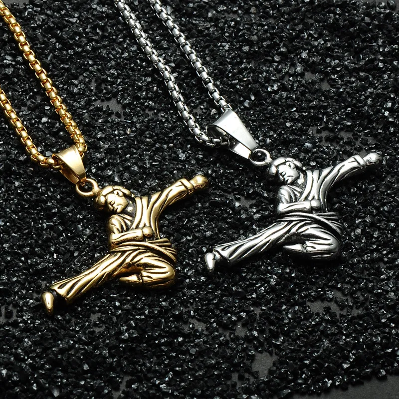 MCSAYS Punk Jewelry Stainless Steel Chinese Kung Fu Tai Chi Pendant Box