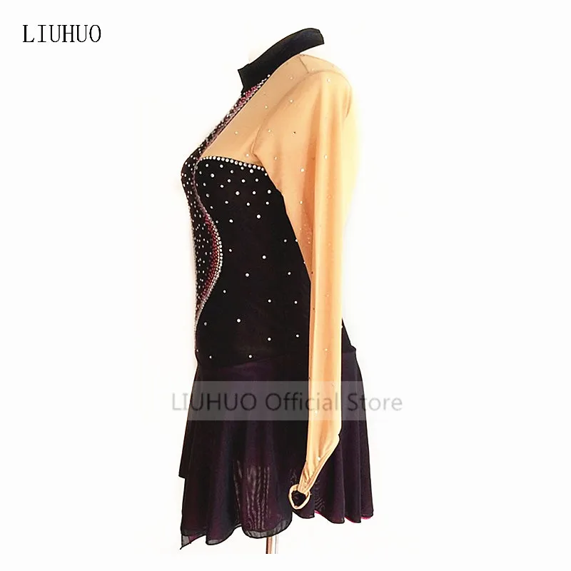 High end customized children, ladies, adult figure skating costume, Skating Skirt, Black Beige collocation, exquisite diamond High end customized children, ladies, adult figure skating costume, Skating Skirt, Black Beige collocation, exquisite diamond
