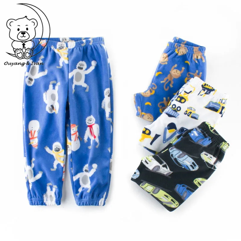

Limit To Sale Fan Welfare Boy Girl Home Pants Sleep Pants Cartoon Pattern Fleece Warm Pants Pajama Bottoms