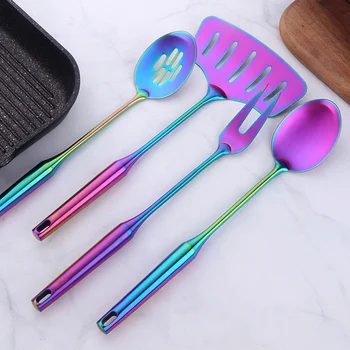 

1PCS Stainless Steel Cookware Set Kitchen Shovel Fish Turner Soup Spoon Pasta Server Strainer Cooking Tools Utensils Kitchenware