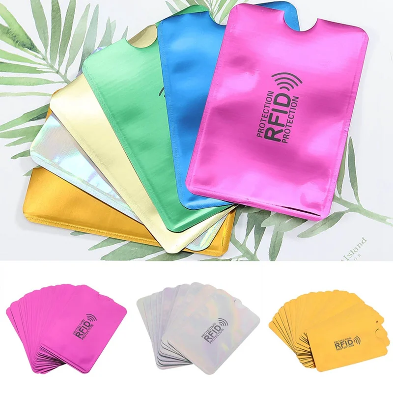 

10PCS Anti Rfid Credit Card Holder Bank Id Card Bag Cover Holder Identity Protector Case Portable Business Cards Card Holder