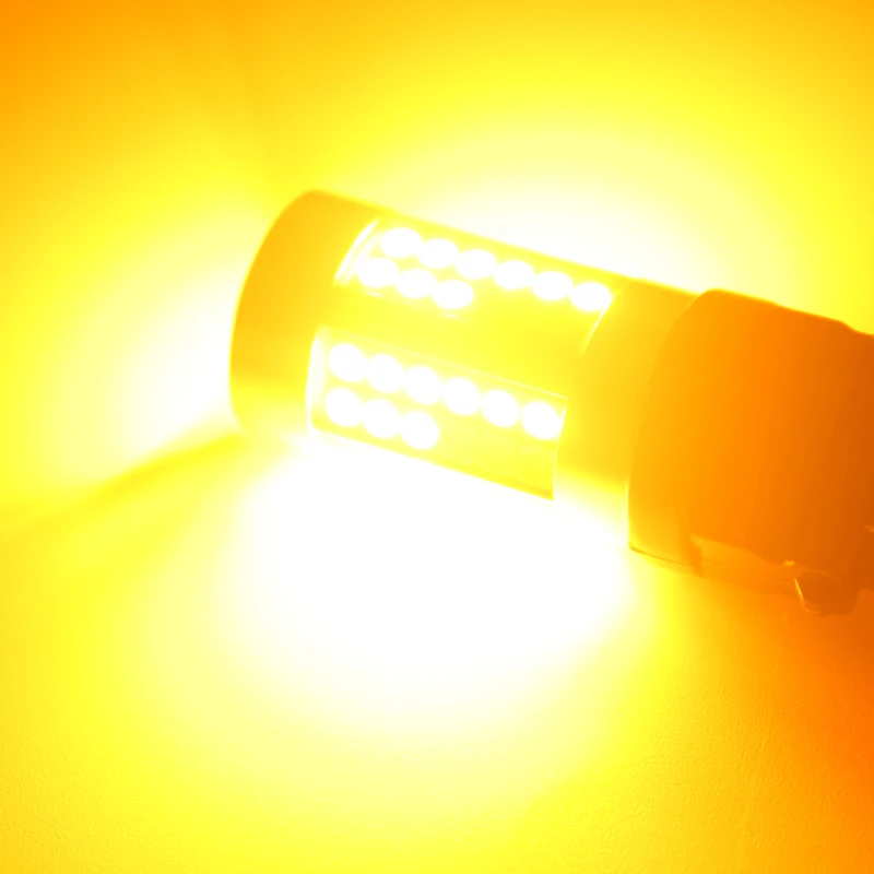 2 шт. Canbus No Hyper Flash T25 3157 P27/7 Вт светодиодные фонари белый/янтарный двойной цвет