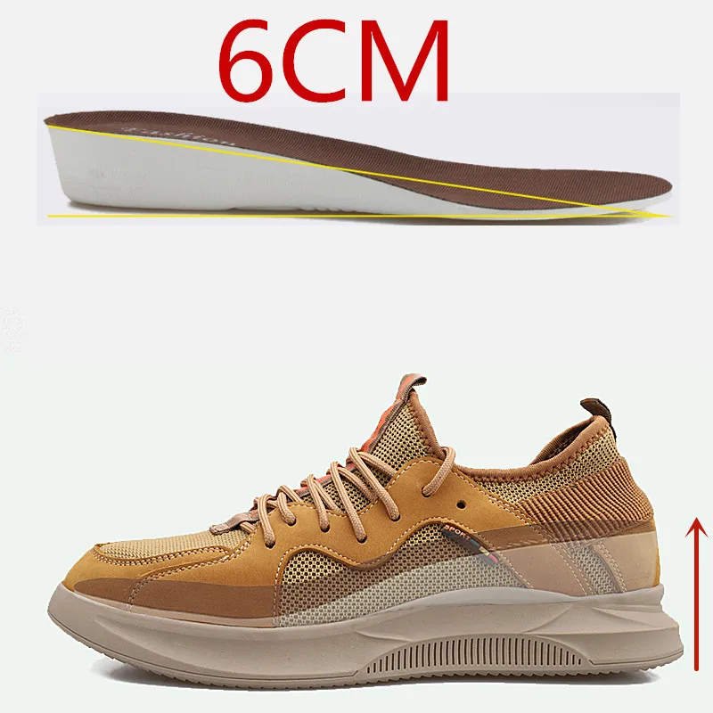 

Heightening Shoes Elevator Shoes Height Increase Shoes for Men Height Increase Insole 6 CM Casual Shoes Black Sneakers