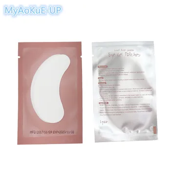 

100pairs Pink Eyelashes Patchs Lint Free Under Eye Gel Eye Pads Eyelash Extension Makeup Tools Tips Sticker Wraps