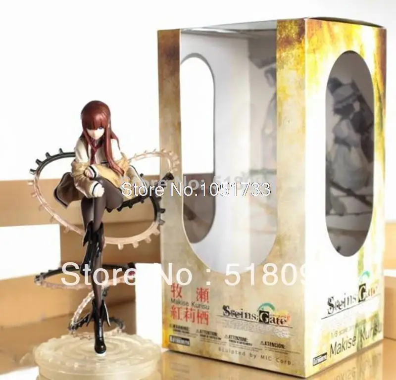 Free Shipping Cool 9" Steins Gate Makise Kurisu 1/8 Scale PVC Action