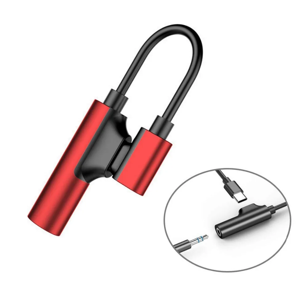 2 in 1 USB C to 3 5mm Audio Jack Headphone Adapter for Audio and Charging for Xiaomi 6 MIX2 Nubia HUAWEI mate10 Pro Smartisan