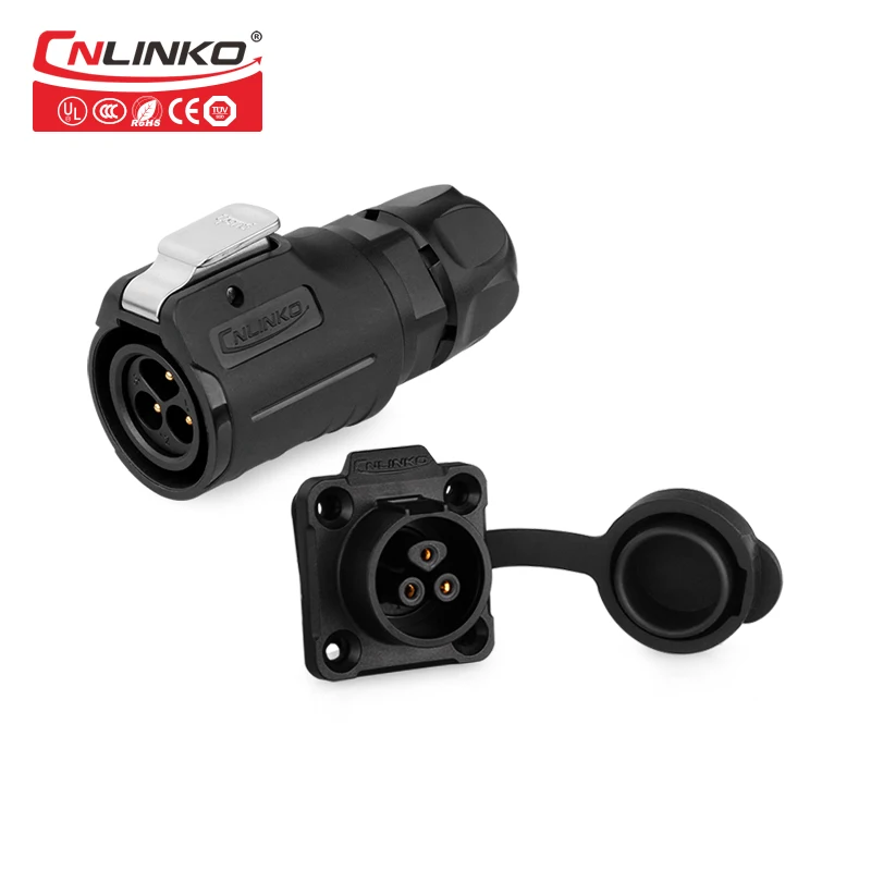 CNLINKO 3 контактный водонепроницаемый IP67 Черный Круглый герметичный