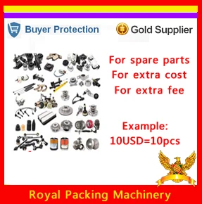 

For spare parts or extra delivery cost, extra fee, how much is it then buy how many of it, one pc means one 1USD