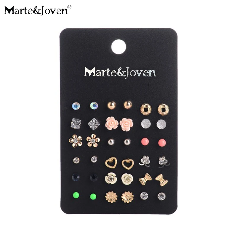Wholesale Fashion Accessories Cheap Stud Earring Sets 18 Pairs/pack