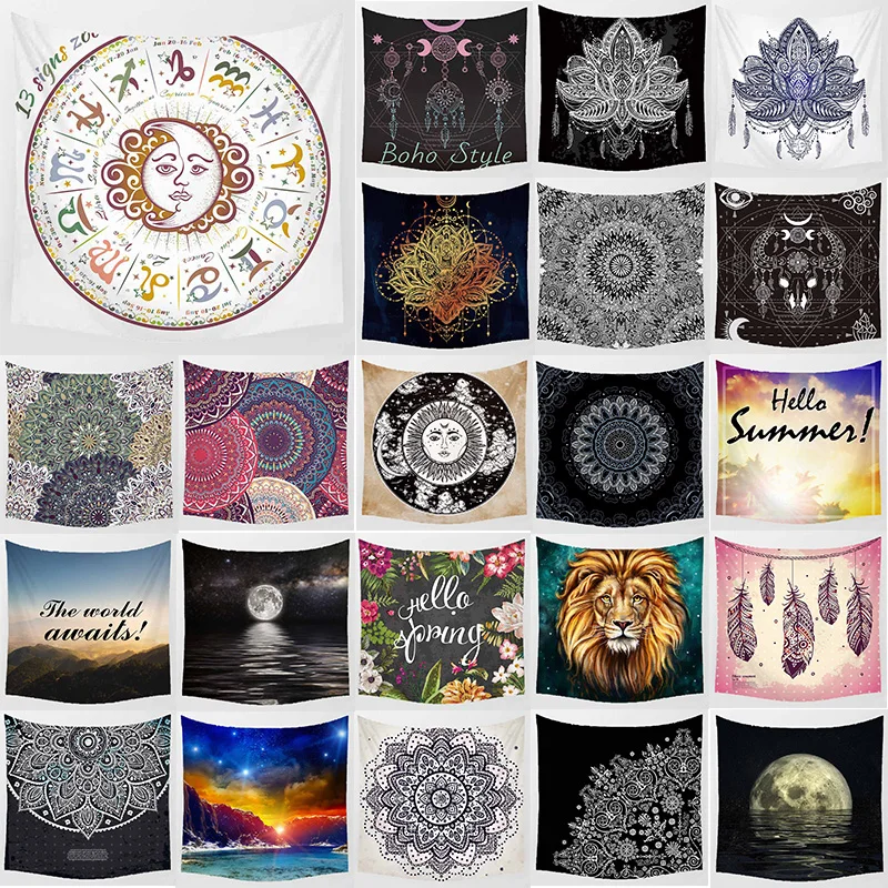 

Unicorn wall hanging tapestry mandala home decoration boho style wall art tapestrybedroom tapestry size 1500mm*1500mm