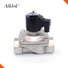 " NPT DN50 электромагнитный клапан низкого pressure24VAC 24VDC 110VAC 220VAC 12VDC нержавеющая сталь DIN катушки