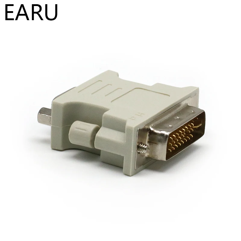 DVI I 24 + 5 Pin в VGA штекер гнездо адаптер видеоконвертера для ПК ноутбука графических