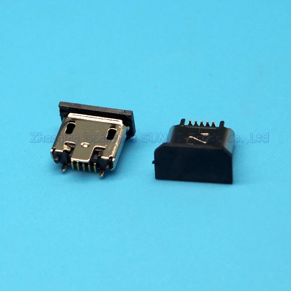 

50PCS MICRO 5p USB Female socket MK 5P 180 degree Vertical SMT