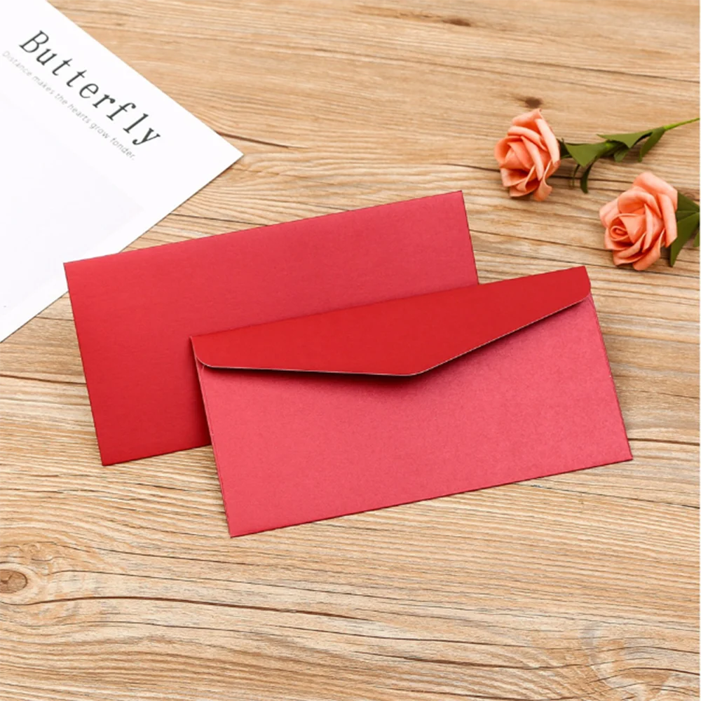 10pcs Cute Color Envelope 11*17.6cm Postcard Wedding Invitation Card Paper Bag Wages Letter Cover Office School Stationery|Бумажные