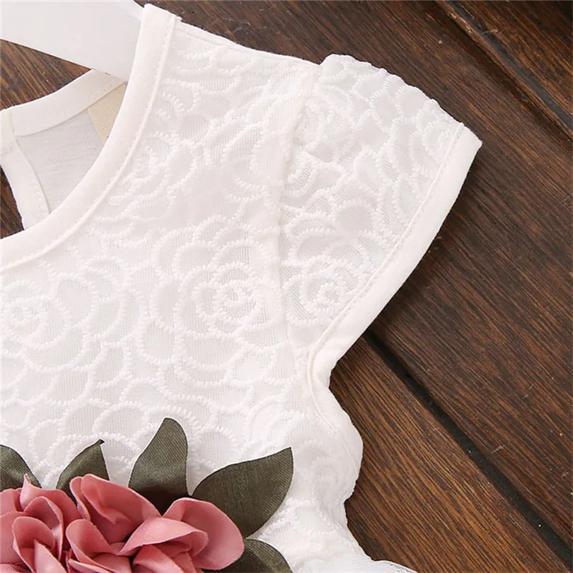 2019 New cute Toddler Baby Girls Summer Floral Dress Princess Party Wedding Tulle Dresses baby show gifts (14)