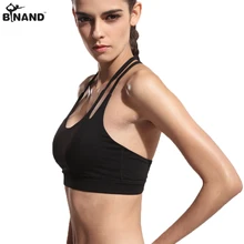 Женский сексуальный спортивный бюстгальтер с открытой спиной для бега, поддерживающий Топ, нижнее белье, футболка для йоги и фитнеса, быстросохнущая майка для тренировки