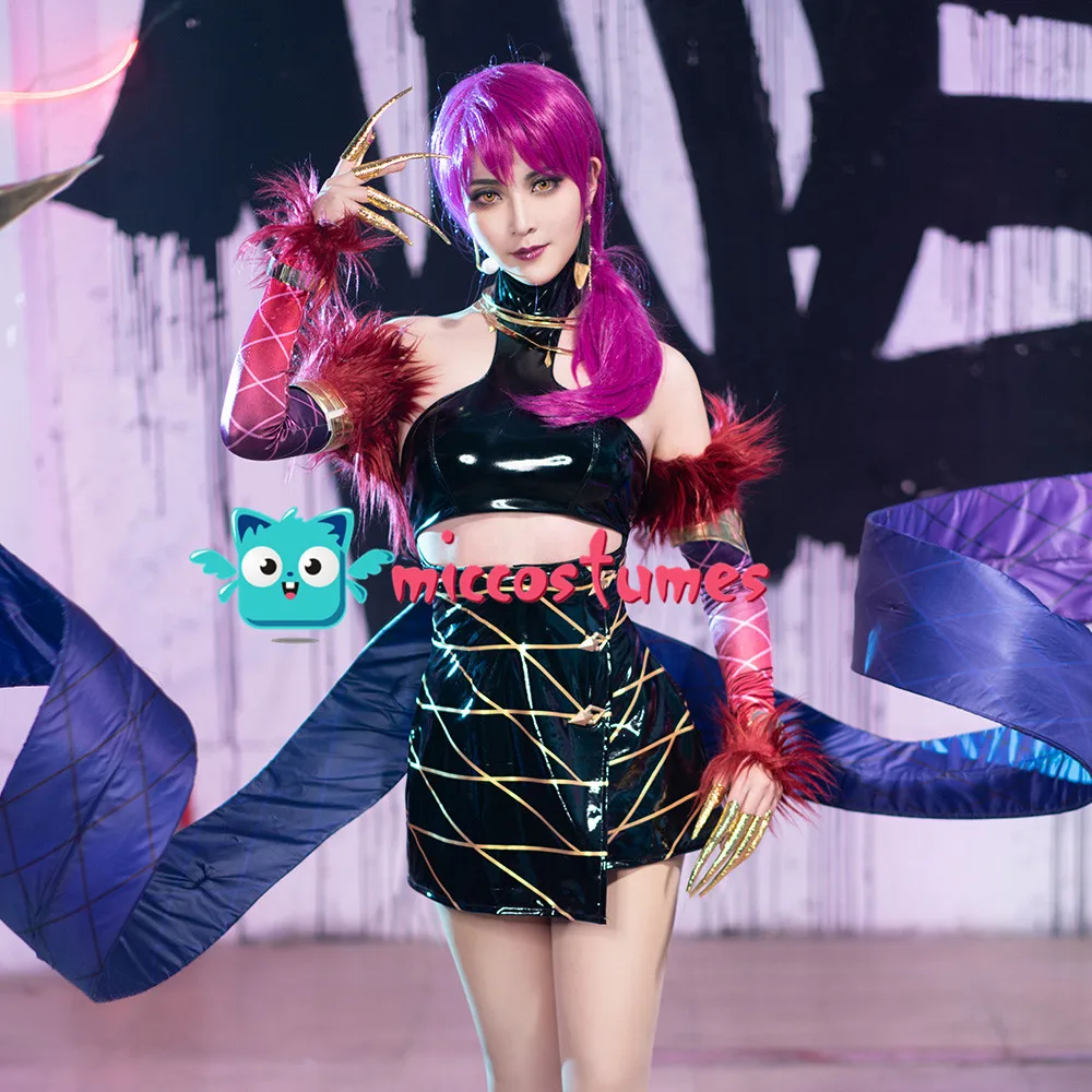 

Game LOL K/DA Pop Star Girls Evelynn Cosplay Costume Widowmaker Woman Halloween Outfit Costume