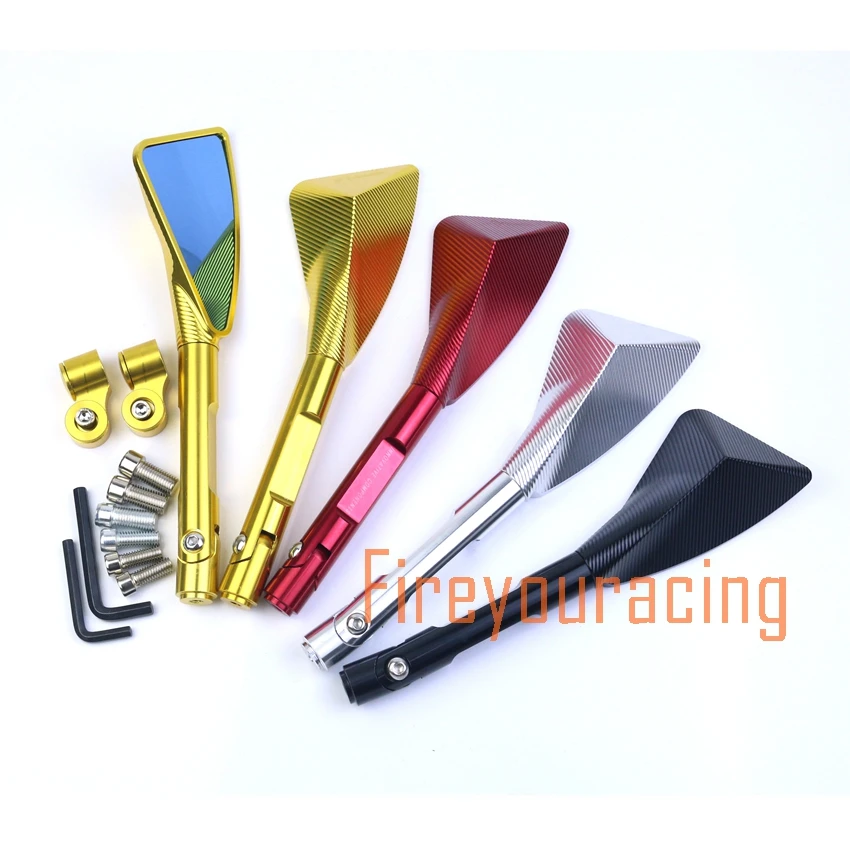 

Universal New One Pair Motorbike Motorcycle Rearview Side Mirrors Set CNC Aluminum for KAWASAKI HONDA SUZUKI YAMAHA DUCATI KTM
