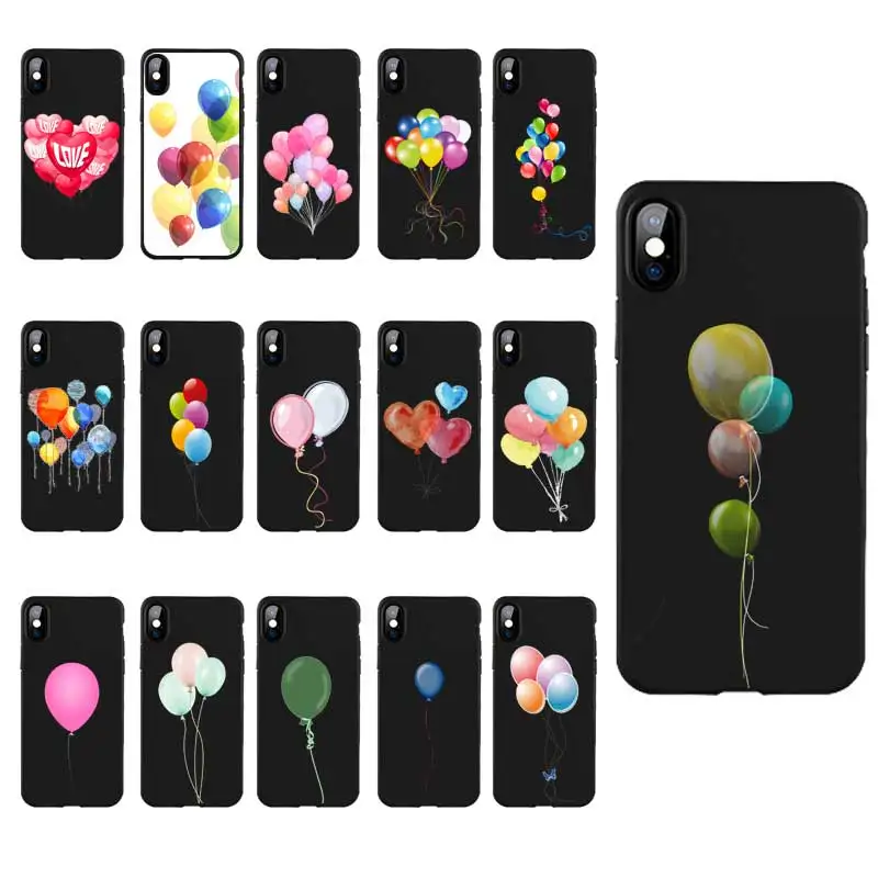M165 воздушный шар Черный силиконовый чехол для Apple iPhone 11 Pro XR XS Max X 8 7 6 6S Plus 5 5S 5G SE |