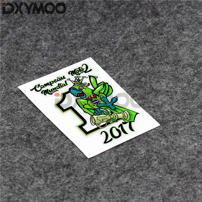 

Moto GP Racing 2017 Champion Winner Number 1 Green Parrot Car Reflective Stickers Decoration Decals 12x7.6cm