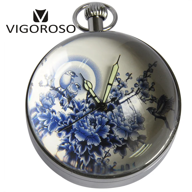 Antique Luxury Desk Table Clocks Big Ball Magnifying Glass Skeleton Back Wind up Mechanical Pocket Watch Retro Vintage Watches Antique Luxury Desk Table Clocks Big Ball Magnifying Glass Skeleton Back Wind up Mechanical Pocket Watch Retro Vintage Watches