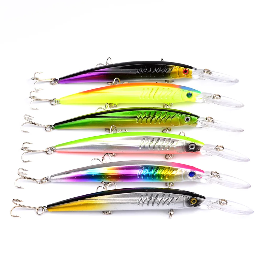 New15.2 Cm Fishing Lures 12.55g Deep Diving Hard Crankabits Wobblers Quality Hooks Fishing