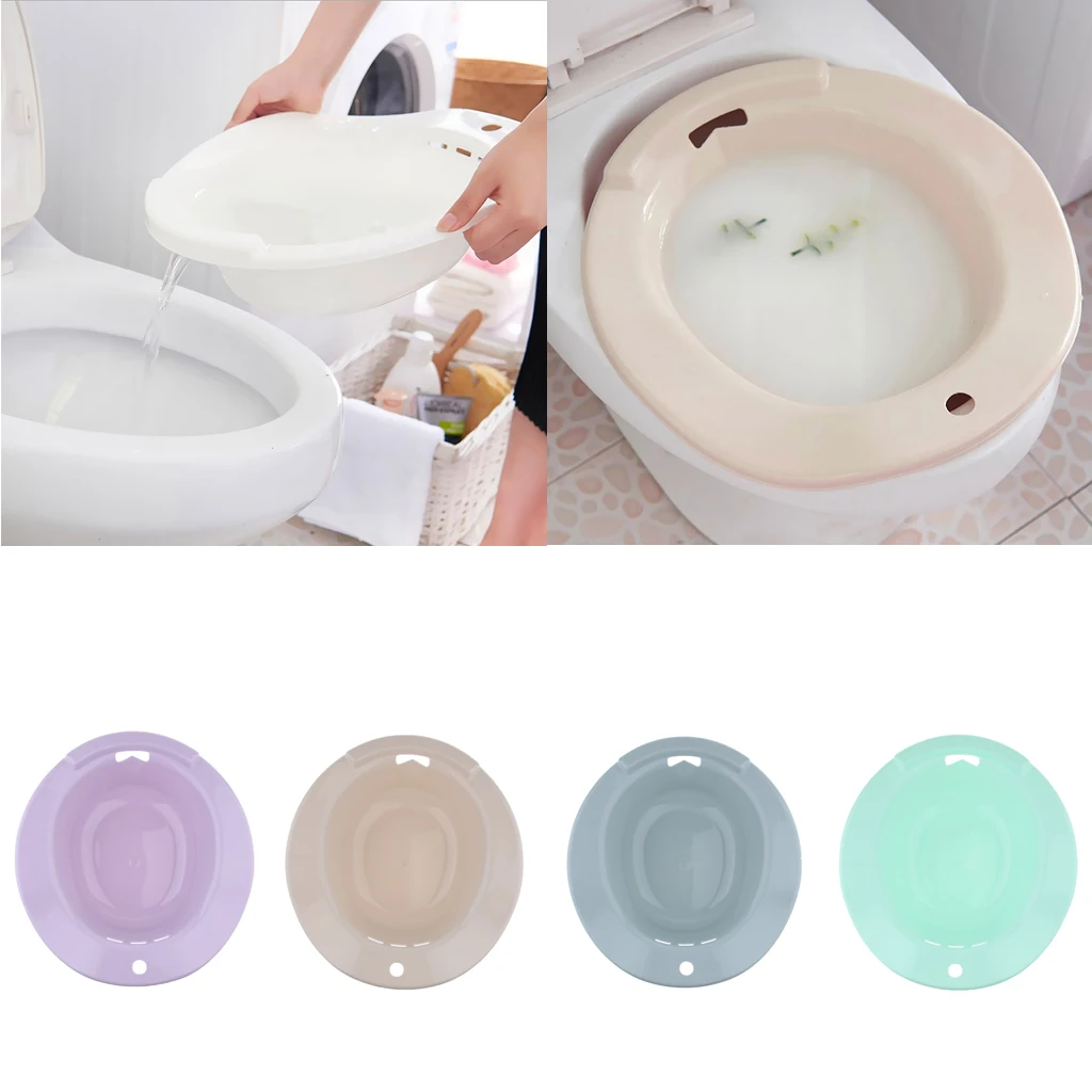 Durable Non-toxic Plastic Hemorrhoids Patient Elderly Men Pregnant Women Toilet Sitz Bath Tub Hip Basin Bidet