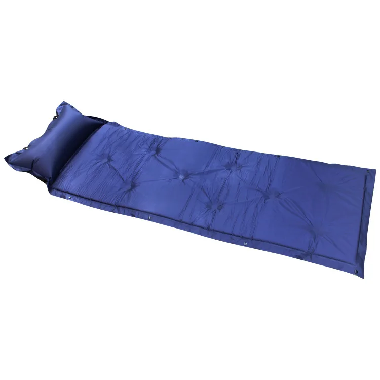 

Outdoor Camping Automatic Inflatable Waterproof Mat With Pillow Camping mat Tent Cushion PVC Single Automatic blow-up lilo