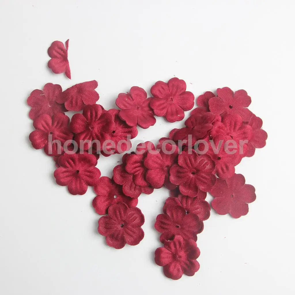 100 Pieces Artificial Simulation Flower Petals for DIY Crafts Dark Red