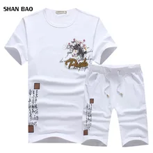 Новая мода спортивный костюм и футболка комплект Для мужчин s футболка шорты+ мужские шорты Летний тренировочный костюм Для мужчин Повседневное брендовые футболки