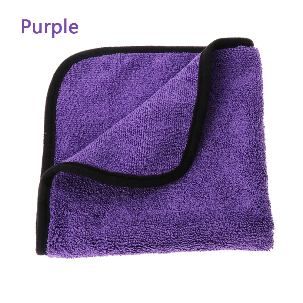 1 шт. 40*40 см полотенце с микрофибрами для чистки отличный плюшевый моющая тряпка для вытирания пыли мойка принадлежности чистящая ткань для кухни автомобиля бытовой - Цвет: Purple