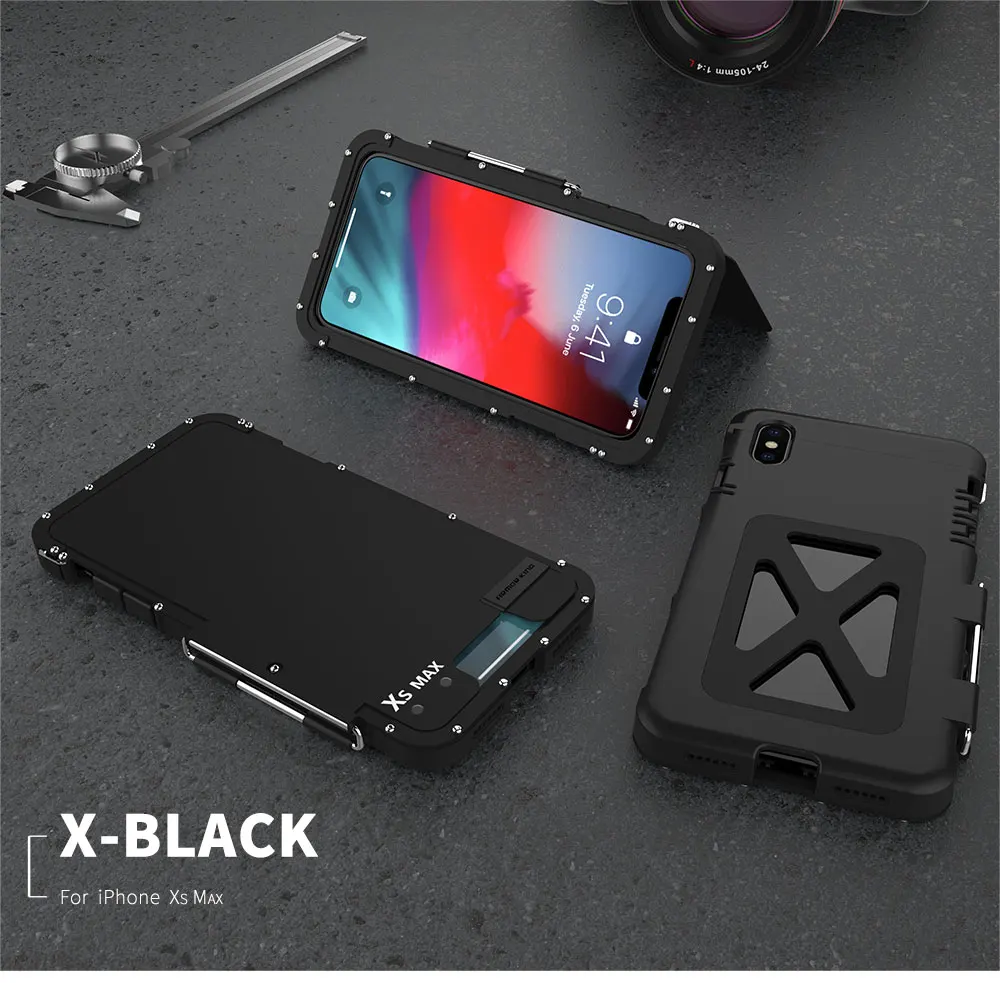 R-JUST Armor King утюг Нержавеющая сталь человек для iphone XS флип телефон металлический чехол Мобильный для iphone XS MAX XR X чехол для телефона