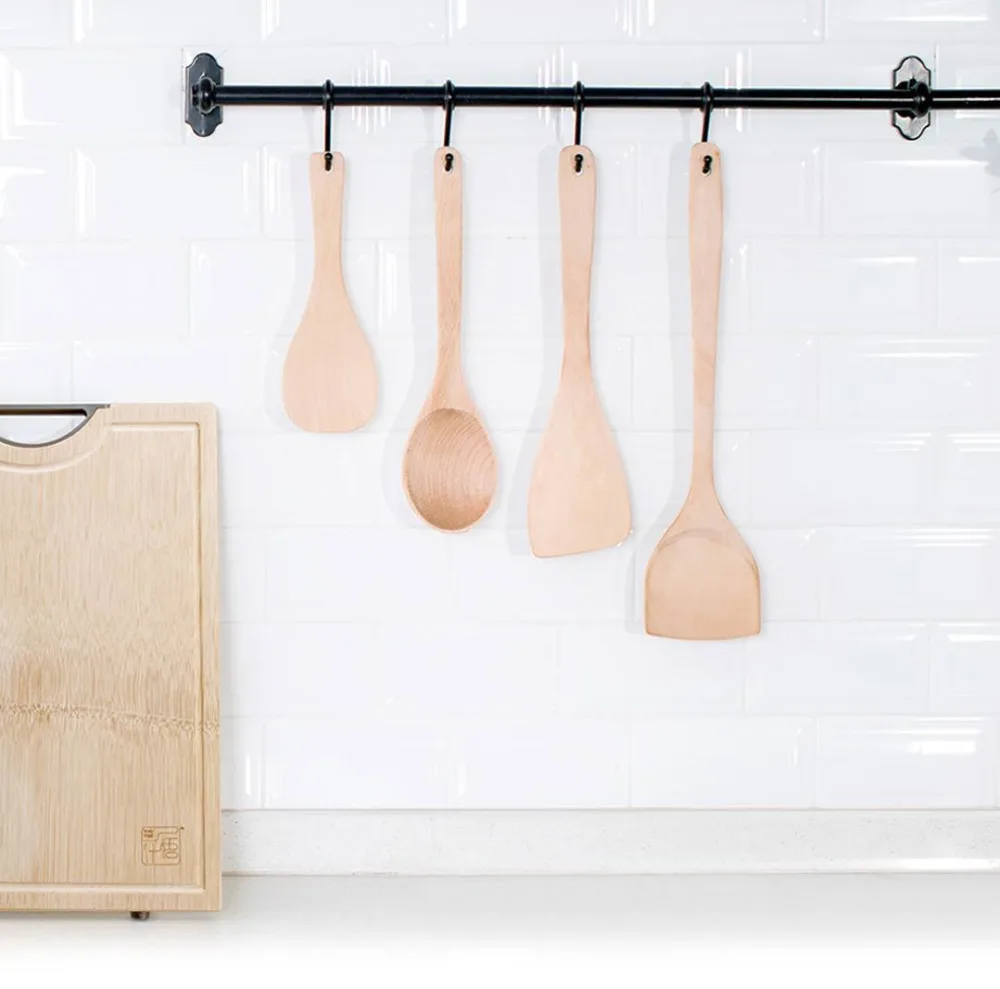 4 шт. набор для приготовления пищи Xiaomi Mijia, полированный набор кухонной посуды из натурального дерева, инструмент для кухонной плиты, ложка для супа, лопатка для жареной