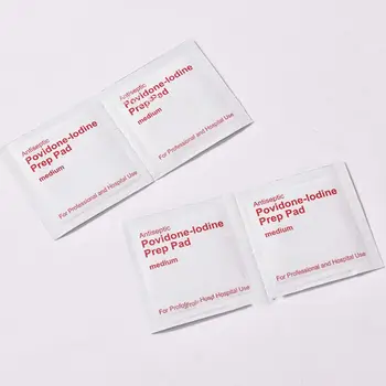 

100 Pcs/Box Povidone Iodine Disinfection Sheet Tissue Pads Sterilization First Aid Kit Emergency Medical Disposable Hygiene Anti