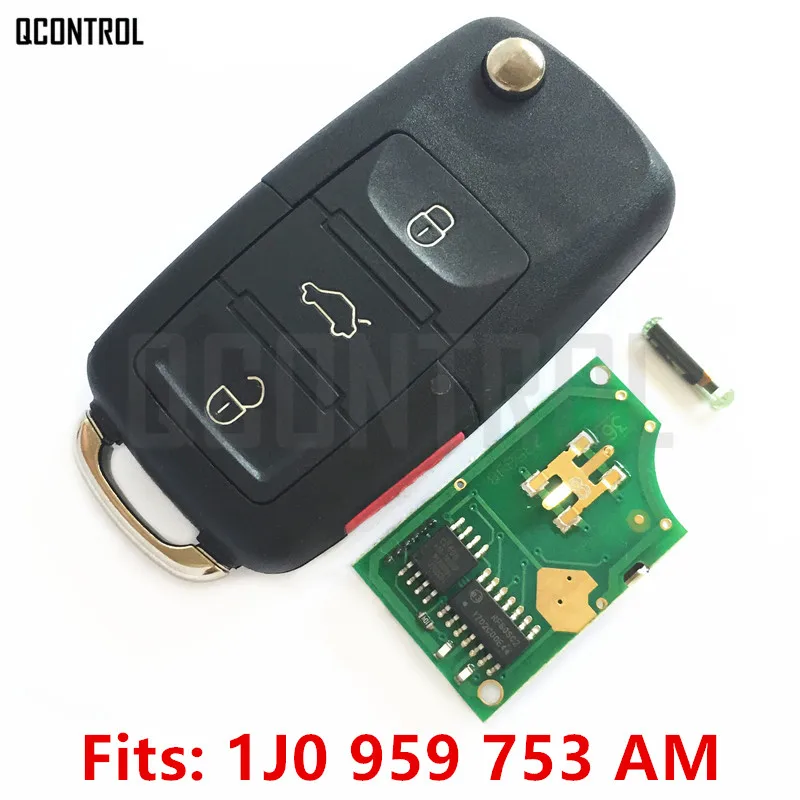 

QCONTROL Car Remote Key DIY for VW/VOLKSWAGEN Beetle/Golf/Passat/Jetta 1J0959753AM/5FA008399-30