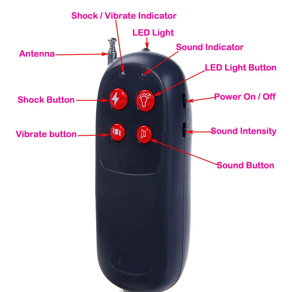 4 in 1 Remote Pet Dog Trainer Electric Shock Vibrate dog Training Collar for one Medium/large Dogs