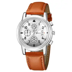 Ретро дизайн кожаный ремешок Аналоговый сплав кварцевые наручные часы мужские часы лучший бренд класса люкс цифровой Relogio Masculino бизнес pt4
