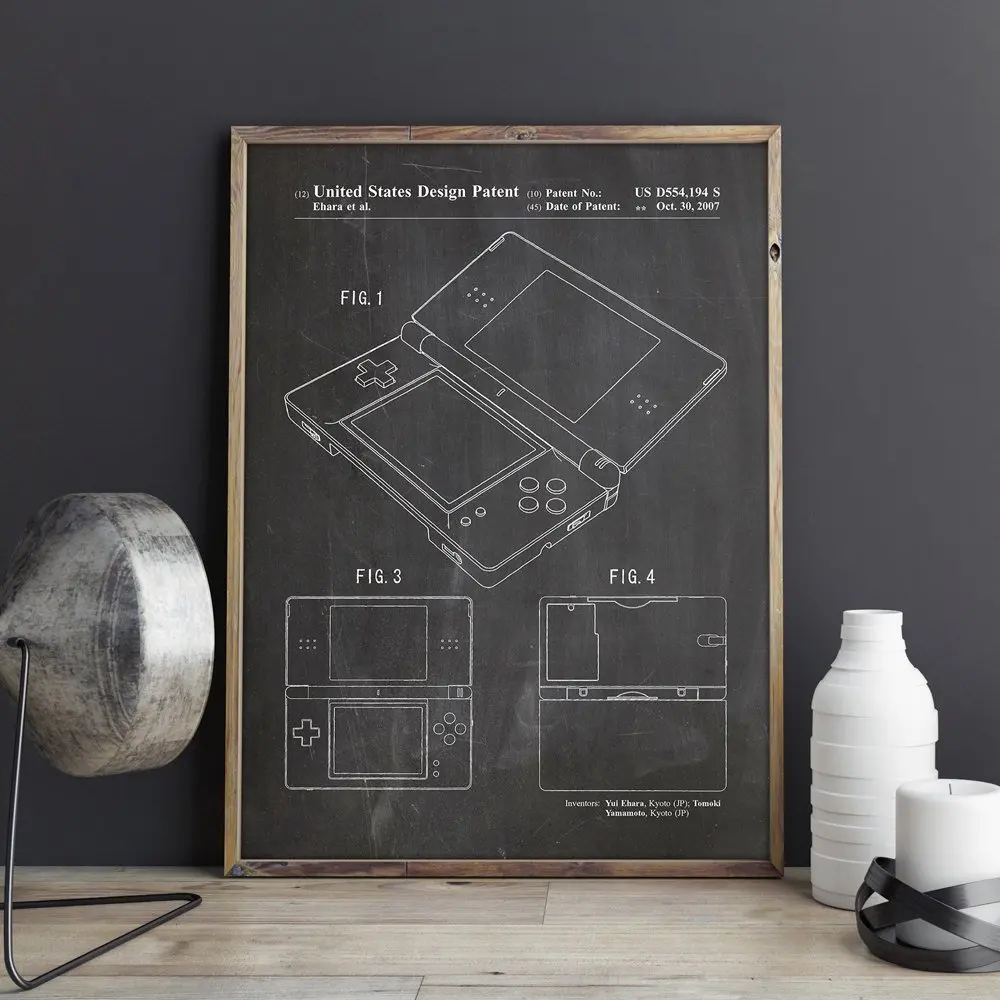 

Nintendo DS Game patent,Gaming wall art , posters, room decor,vintage print,blueprint, gift idea, games wall Decorations
