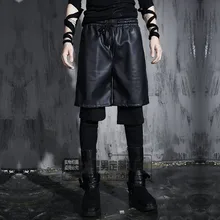 27-44 Мужская одежда стилист волос Мода поддельные два предмета хип-хоп крест шаровары сапоги брюки плюс размер певицы костюмы