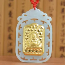 Hight Quality Jade Necklace For Men Women Hollow Buddha Yellow Jade Pendants for Men Jewelry Good Luck Best Gift For friend Hight Quality Jade Necklace For Men Women Hollow Buddha Yellow Jade Pendants for Men Jewelry Good Luck Best Gift For friend
